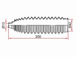 Пыльник рулевой рейки NISSAN ALMERA/QASHQA/TEANA /X-TRAIL 00- LH