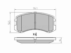 Колодки тормозные (Спереди) Mitsubishi Lancer 97-10 / Bravo 91-99 / Colt 02-12 / Colt Plus 04-12