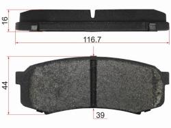 Колодки тормозные (Сзади) Lexus RX 00-03 / Mitsubishi Pajero 06-20