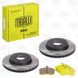 Комплект торм. дисков и колодок для а/м Лада 2110 R-13 перед. (перф/слот+керам) (BK 0135s) PRO