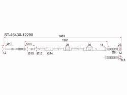 Трос ручника TY Corolla AE101/AE111 91- (дисков тормоза) -LH