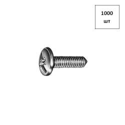 Винт 4х15 прессш. никелир. с заходом 1000шт FORTLUFT sts030159