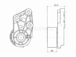Натяжитель ремня ГРМ CHEVROLET CRUZE/AVEO/LACETTI/LANOS/DAEWOO NEXIA 1.4/1.6