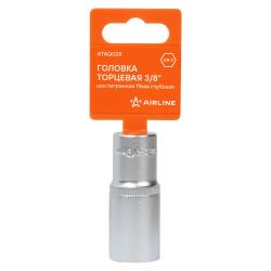 Головка торцевая 3/8" шестигранная 19мм глубокая, пласт.подвес (ATAQ029)