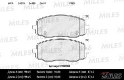 E100168 Колодки тормозные HYUNDAI i10 08-/KIA PICANTO 04- передние SemiMetallic