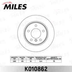 Диск тормозной BMW 1 E81/E87 1.6/2.0 04- задний D=280мм k010862