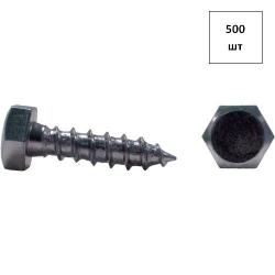 Саморез 10 х100 шестигр.гол, р/ш, DIN 571 оц. 500шт FORTLUFT sts030187