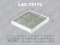 Фильтр салона VAG A1/IBIZA/FABIA/ROOMSTER/POLO угольный LAC-1917C