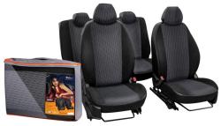 AIRLINE ACCS-L-29 Чехлы для Hyundai Solaris, Kia Rio 4 (17-) &quot;Лима&quot;, 12 пред., задн.спин. 1/3, жаккард-кожзам, черн.