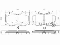 Колодки тормозные (Сзади) Infiniti FX35 08-12 / FX30d 10-13 / FX37 08-13 / FX50 08-13 / Nissan 370Z