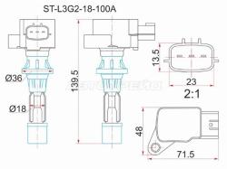 Катушка зажигания MAZDA 6/ATENZA 2.3 GG/GH/GY 05-/MPV LY3 06-/MAZDA 3/AXELA BK3/5 06-