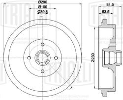 Барабан торм. для а/м VW Passat B3/B4 (88-) d=290 (TF 535549)