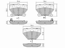 Колодки тормозные (Сзади) Toyota Corolla (E120) 00-07 / Corolla Fielder (E120) 00-06 / Corolla JPN (