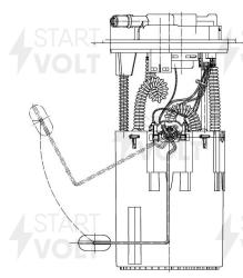 Модуль топл. насоса для а/м Toyota Avensis T250 (03-) 1.8i (SFM 1902)