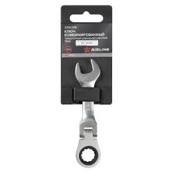 Ключ комбинированный трещоточный шарнирный короткий 12мм PRO пласт.подвес (ATAL025)