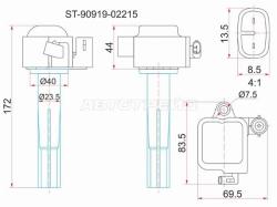 Катушка зажигания TOYOTA 1MZ-FE/2MZ-FE MCV2# 96-01/1MZ-FE MCX10 96- (3)
