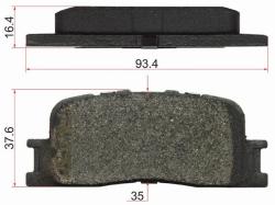 Колодки тормозные (Сзади) Toyota Camry (XV30) 01-06 / Wish 03-17 / Chery Fora A21 06-10 / Lexus ES 0