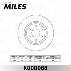 K000066 Диск тормозной NISSAN PATHFINDER (R51) 05>/NAVARA 05> (R16) передний