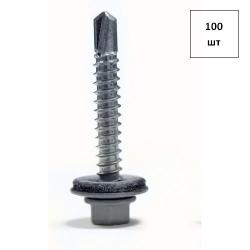 Саморез кровел. 6,3 х 60 Гол.SW+EPDM RAL 5005 (синий) оц. Част.шаг 100шт FORTLUFT sts017439