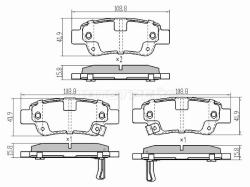 Колодки тормозные (Сзади) Honda CR-V 06-20