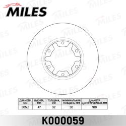 Диск тормозной NISSAN PATROL 2.8D-3.0D 97-10 передний k000059