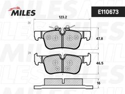 E110673 Колодки тормозные BMW 2 F45 14-/X1 F48 15- задние SemiMetallic