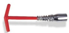 Ключ свечной Т-образный карданный 21мм, 500мм с пружиной, резиновый фиксатор (ATAC032)