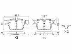 Колодки тормозные (Сзади) Mercedes-Benz C-Class 13-21