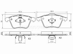 Колодки тормозные (Спереди) Ford Focus 04-11 / Mazda 3 06-13 / Ford C-MAX 03-10
