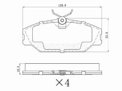Колодки тормозные (Спереди) Renault Clio 98-01 / Laguna 93-01 / Megane 95-03 / Scenic 97-99
