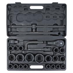 Набор головок ударных 3/4"DR и 1" 26пр. (21-65мм) пласт.кейс (ATAS401)