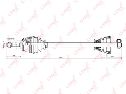 Привод в сборе RENAULT LOGAN I/SANDERO 1.2-1.6 04- лев. -ABS CD-6305