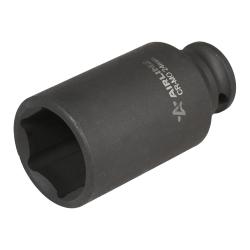 Головка ударная торцевая 3/8"DR шестигранная глубокая 24мм, L=65мм (ATAS336)