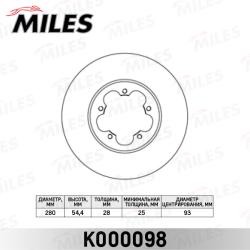 Диск тормозной FORD TRANSIT 06- передний вент.D 280мм. K000098