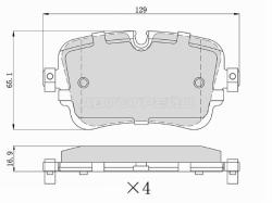 Колодки тормозные (Сзади) Audi A6 18-22 / A7 17- / A8 17- / Q7 15- / Volkswagen Touareg 18-