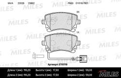 E110119 Колодки тормозные VOLKSWAGEN T5 03>/MULTIVAN 03> с датчиком задние SemiMetallic