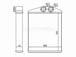 Радиатор отопителя салона CADILLAC BLS 04-/OPEL VECTRA C 02-/SAAB 9-3 02-