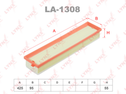 Фильтр воздушный CITROEN BERLINGO/C4/PEUGEOT 206/307/PARTNER 1.6/1.6D LA-1308