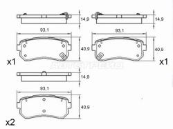 Колодки тормозные (Сзади/ Отверстия под пружинку) Hyundai Creta 15-20 / ix35 09-15