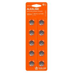 AIRLINE AG10-10 Батарейка AG10/LR1130 щелочная 10 шт.