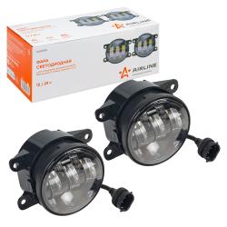 Фара светодиод., регулир. свет. граница, 45Вт, Бел., D-90мм, кмпл. 2шт. (ALED078)