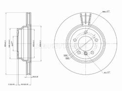 Диск тормозной (Спереди) BMW 1-Series 04-13 / 3-Series 05-14