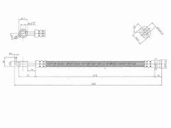 Шланг тормозной зад (Таиланд)  NISSAN QASHQAI J10E 06- LH
