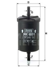 Фильтр топливный PEUGEOT/RENAULT/SMART/FIAT/CITROEN WK6031