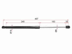 Амортизатор капота Infiniti QX56 10-13 / QX80 13-18 (Справа=Слева)