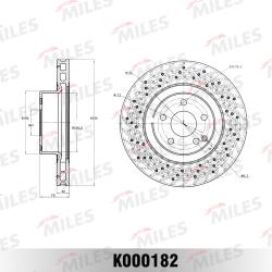 Диск тормозной MERCEDES W220 320-500/C215 500-600 передний D 330мм. K000182