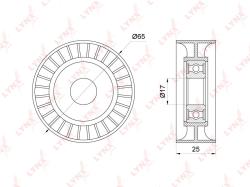 Ролик натяжного механизма / приводной CHEVROLET AVEO 1.3D 11> OPEL AGILA A/B 1.3D 03> / ASTRA H / J pb-5203