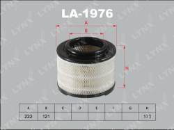 Фильтр воздушный FORD RANGER/MAZDA BT-50/TOYOTA HILUX 2.5D/3.0D 05- LA-1976