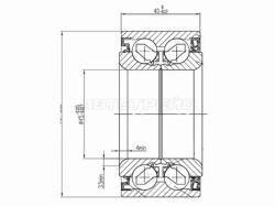 Подшипник передней ступицы HONDA CR-V RD4-7, EDIX BE#, ELEMENT с ABS