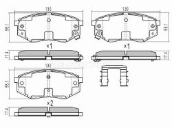 Колодки тормозные (Спереди) Hyundai Elantra 15-20 / ix35 09-15 / Sonata 09-19 / Tucson 09-21 / Kia O